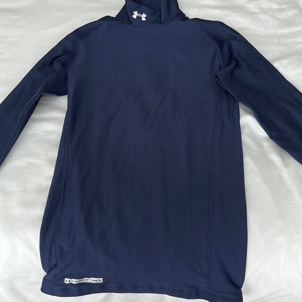 Under Armour Cold Gear Compression Long Sleeve Top - Medium in Navy